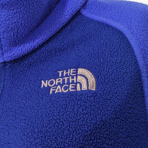 THE NORTH FACE Sweatshirt Coat Fleece Full Zip Jacket Size Medium Purple/Blue - Picture 4 of 10